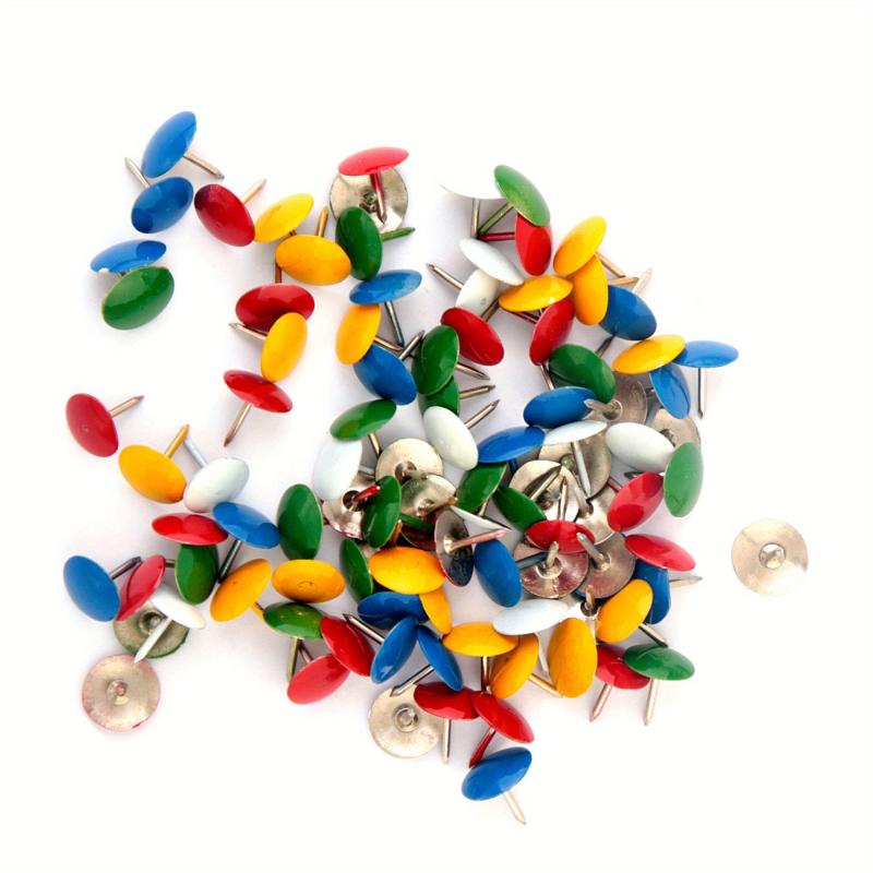 100 Packs Steel Thumb Tacks Push Pins Silver for Office & School
