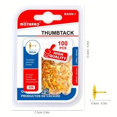 100 Packs Steel Thumb Tacks Push Pins Silver for Office & School