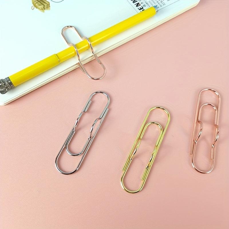 Metal Pen Clip Paper Clip 20 Boxes 3 Colors Rose Silver Pen Clip Paper Clip