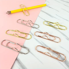 Metal Pen Clip Paper Clip 20 Boxes 3 Colors Rose Silver Pen Clip Paper Clip