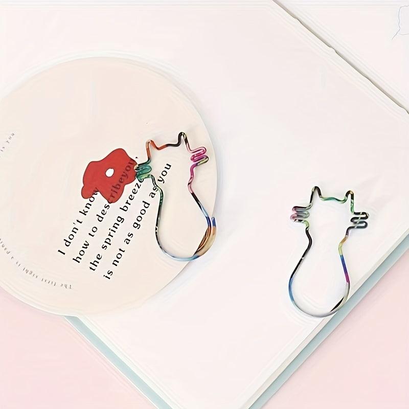 10pcs Multicolor Cat Shape Paper Clip Student Diary Decoration Pin