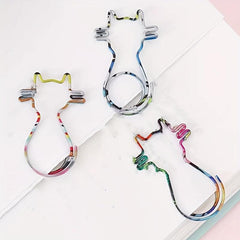 10pcs Multicolor Cat Shape Paper Clip Student Diary Decoration Pin