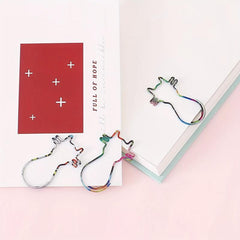 10pcs Multicolor Cat Shape Paper Clip Student Diary Decoration Pin