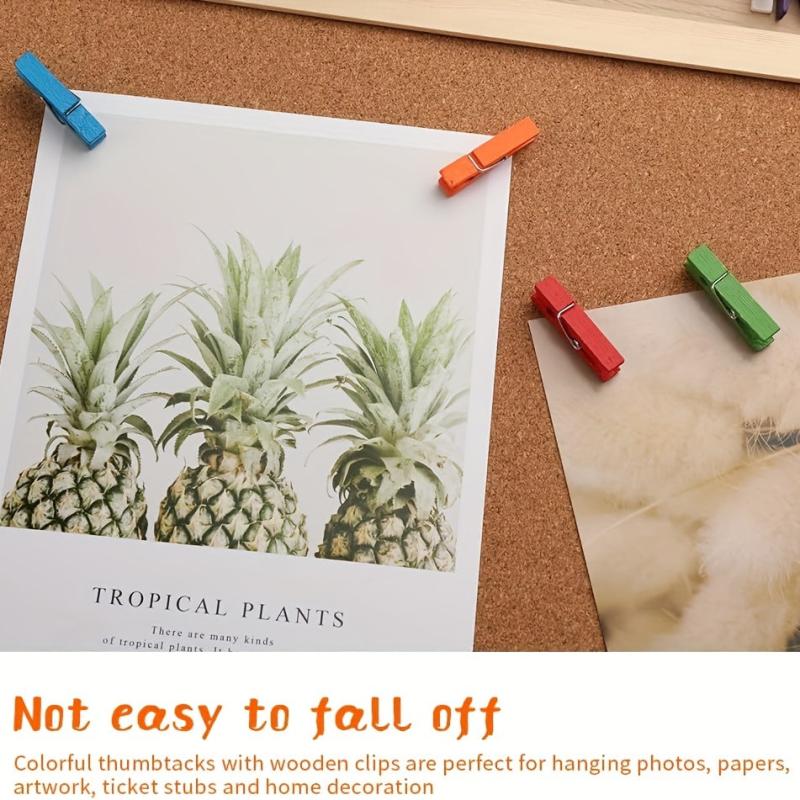Colorful Push Pin Clips Thumb Tacks 50 Pcs