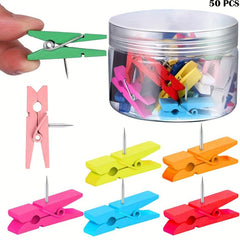 Colorful Push Pin Clips Thumb Tacks 50 Pcs