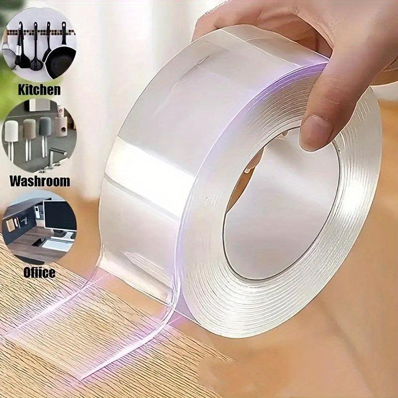 Heavy Duty Double Sided Tape - Adhesive Grip Strip - Transparent
