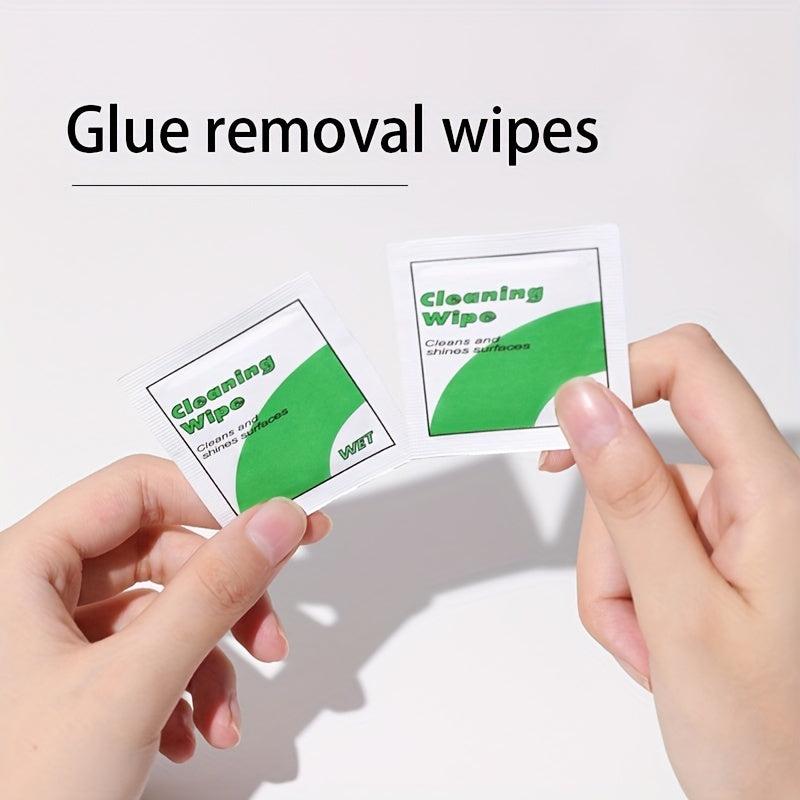 20pcs Disposable Glue Removal Wipes for Double-sided Adhesive Nail Glue