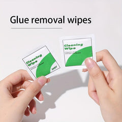20pcs Disposable Glue Removal Wipes for Double-sided Adhesive Nail Glue