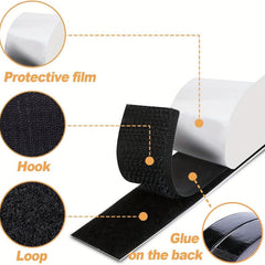 2 Hook And Loop Fastener Tape Self Adhesive Heavy Duty Straps