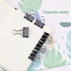 12pcs Binder Clips 32mm Metal Paper Clips Stationery Home School Supplies
