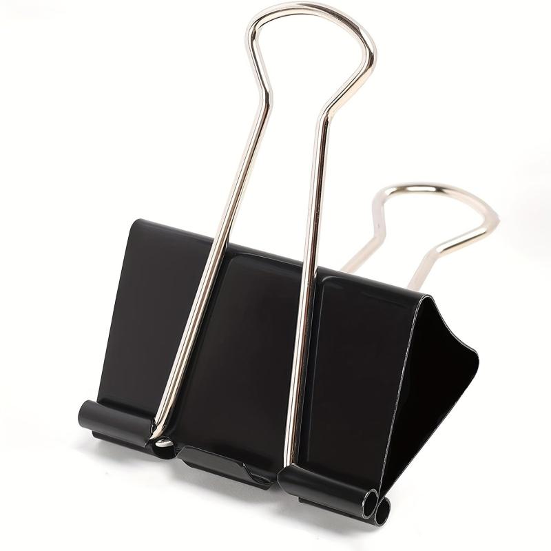 12pcs Binder Clips 32mm Metal Paper Clips Stationery Home School Supplies