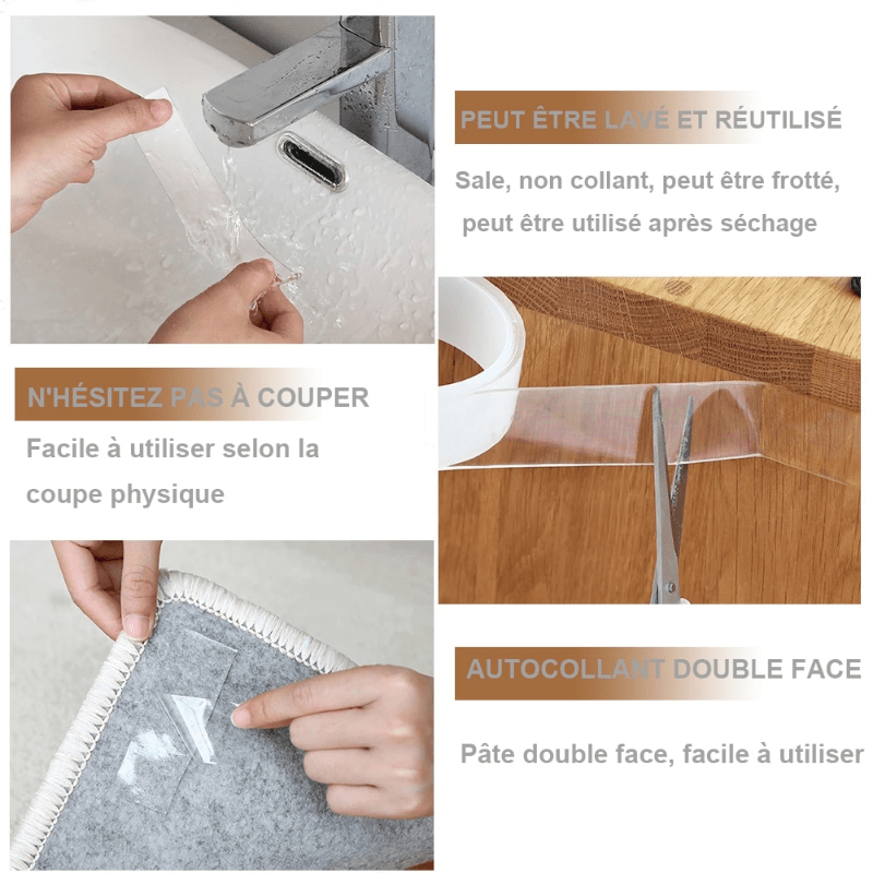 2M Nano Tape Transparent Waterproof Tape Non Marking Double Sided Tape