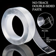 Heavy Duty Double Sided Tape Clear Mounting Adhesive Transparent Strong Tape