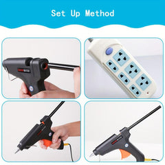 100PCS 7mm Hot Melt Glue Stick 7.87in for Glue Gun DIY Art Projects