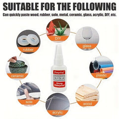 50g CA Plastic Glue Instant Strong Wood Glass Ceramic Metal Plastic Rubber
