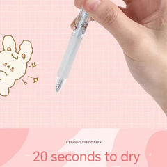 6pcs Creative Glue Pen 1.0mm 6 Colors Strong Glue Stationery Supplies