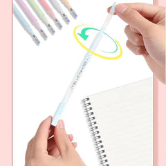 6pcs Creative Glue Pen 1.0mm 6 Colors Strong Glue Stationery Supplies