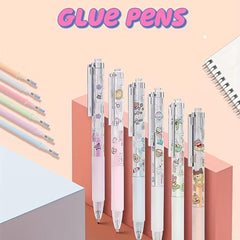 6pcs Creative Glue Pen 1.0mm 6 Colors Strong Glue Stationery Supplies
