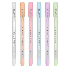 6pcs Creative Glue Pen 1.0mm 6 Colors Strong Glue Stationery Supplies