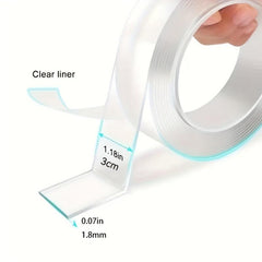 Heavy Duty Double Sided Tape Extra Large Nano Adhesive Mounting Tape Clear