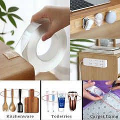 1m Nano Double sided Tape Extra Large Heavy Duty Transparent Mounting Tape