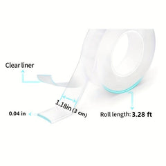 1m Nano Double sided Tape Extra Large Heavy Duty Transparent Mounting Tape