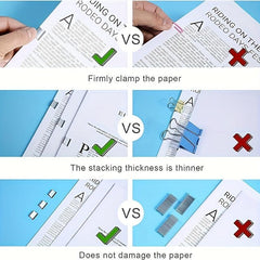 Stainless Steel Binder Pack with 50 Clips