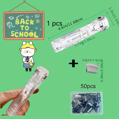 Stainless Steel Binder Pack with 50 Clips