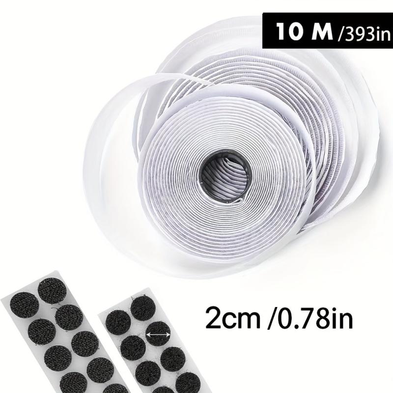 Self adhesive Tape Set 10m + 20 Self adhesive Dots Fasteners