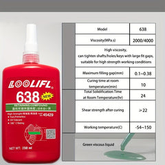 638 Cylindrical Parts Fastening Adhesive Glue High Strength
