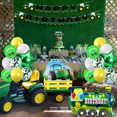 Farm Tractor Balloon Party Decorations Boys Birthday Supplies