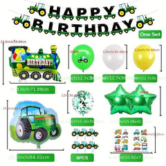Farm Tractor Balloon Party Decorations Boys Birthday Supplies