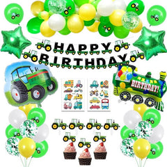 Farm Tractor Balloon Party Decorations Boys Birthday Supplies