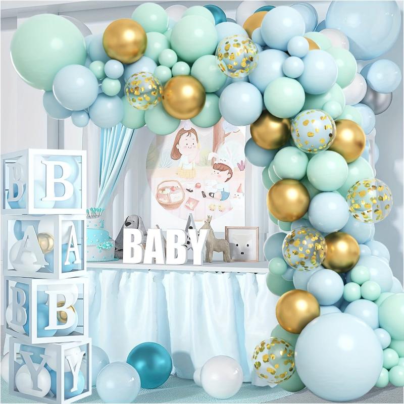 Mint Green & Golden Balloon Wreath Set - Wedding, Baby Shower