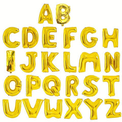 26pcs Golden Letter Balloon Set for Wedding Birthday Party Decoration