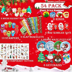 54pcs Christmas Party Favors Toys Kids Stocking Stuffers Goodie Bag Assortm