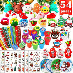 54pcs Christmas Party Favors Toys Kids Stocking Stuffers Goodie Bag Assortm
