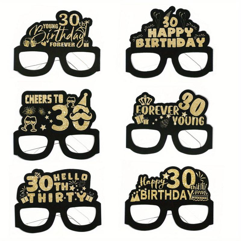 6pc Birthday Party Decoration Photo Props 18-70th Party Supplies