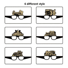6pc Birthday Party Decoration Photo Props 18-70th Party Supplies