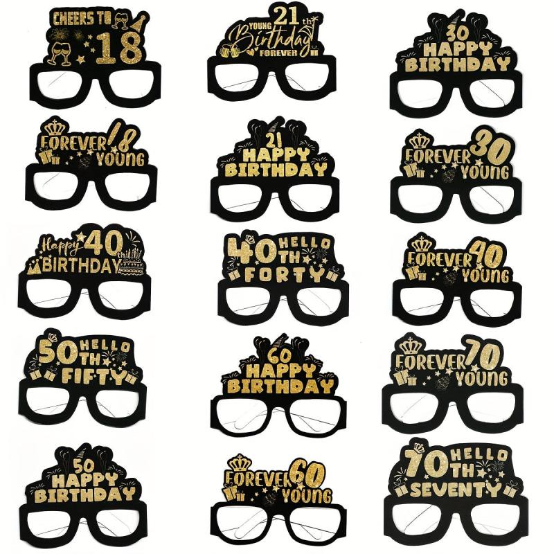 6pc Birthday Party Decoration Photo Props 18-70th Party Supplies