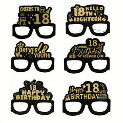 6pc Birthday Party Decoration Photo Props 18-70th Party Supplies