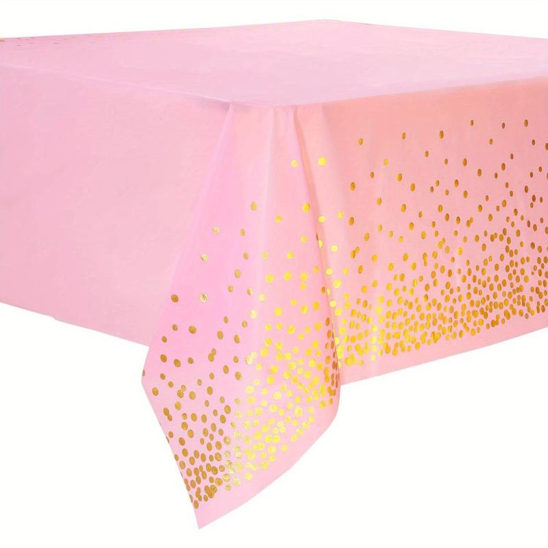 Golden Dot Waterproof Party Tablecloth for Wedding Decoration