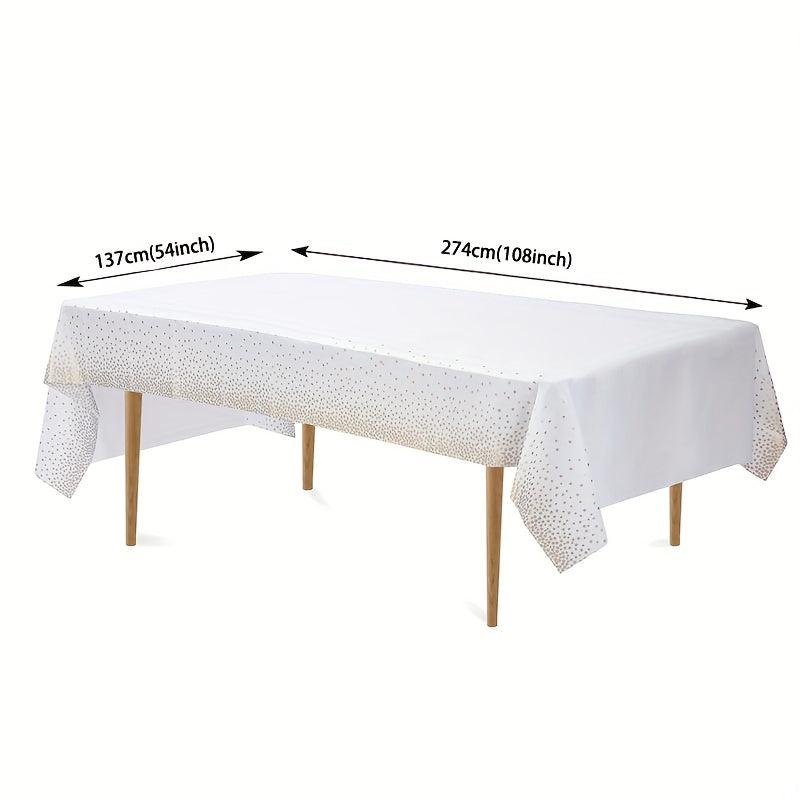 Golden Dot Waterproof Party Tablecloth for Wedding Decoration
