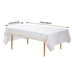 Golden Dot Waterproof Party Tablecloth for Wedding Decoration