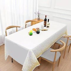 Golden Dot Waterproof Party Tablecloth for Wedding Decoration
