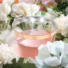 20pcs Golden Plastic Cups 9 oz for Weddings and Parties