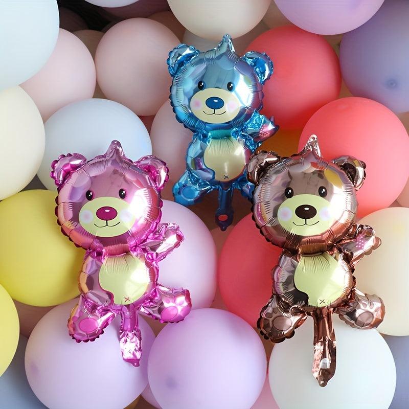 1pc Bear Aluminum Film Balloon 41cmx24 Rose Brown Baby Birthday Party Decoration