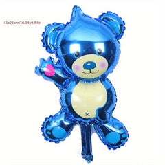 1pc Bear Aluminum Film Balloon 41cmx24 Rose Brown Baby Birthday Party Decoration