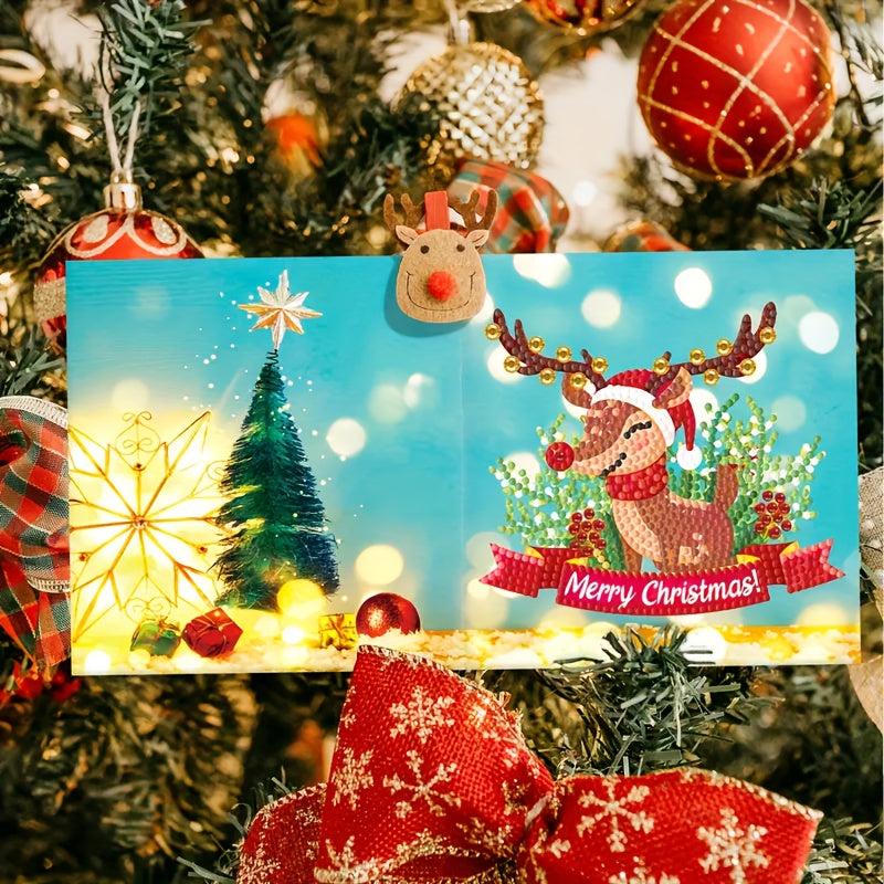 12pcs 5D Diamond Painting Holiday Thank You Card Making Kit 15x24cm