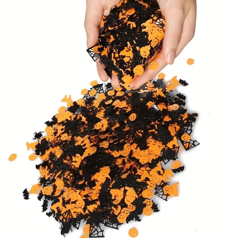 15g Halloween Confetti Party Table Scatter Pumpkin Spider Webs Witches Glitter